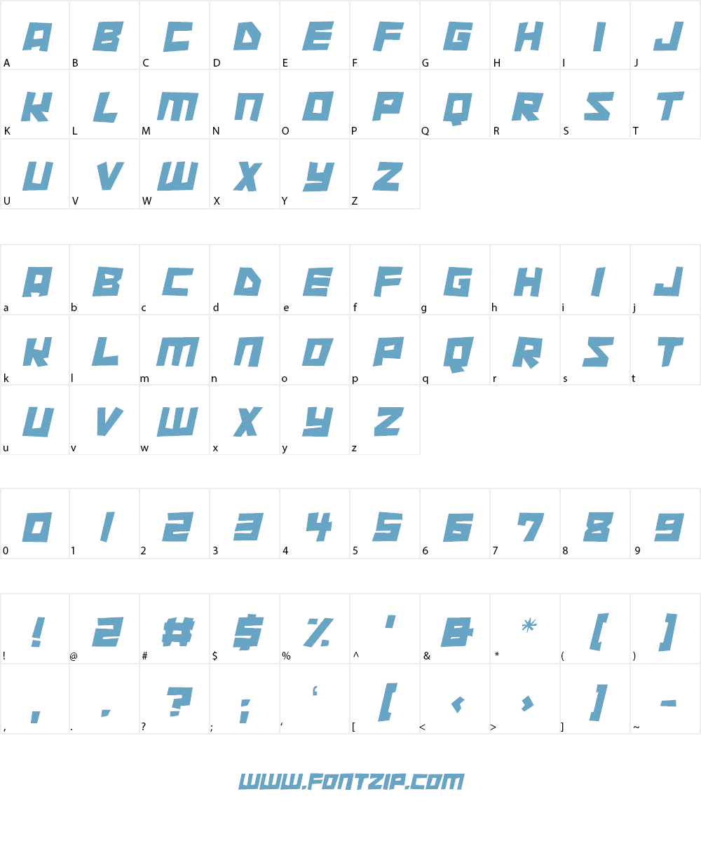 Cutout City Font Character